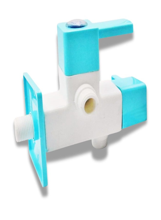 Aimko PVC Angle Valve 2-in-1 Heavy Duty Stop Cock for Bathroom Taps, Basin & Geyser | Wall Mounted White Tap with Flange | Leak-Proof Plumbing Fitting - Pack of 1 - Image 5